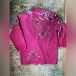 Vintage A Calico Creation hand painted garden pink denim blazer, size medium Photo 7