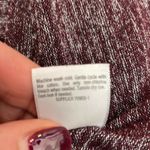 a.n.a . Wine Red & Silver Lightweight Knit Short Cuffed Sleeve Scoop Neck Top M Photo 10