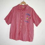 Looney Tunes  Red & White Check Short Sleeve Button Up Shirt Photo 1