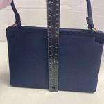 Lewis Women's Navy Blue Vintage Wool Felt Handbag Purse Size Small Photo 3