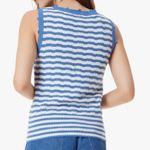 Sam Edelman NWT Blue/White Stripe Tank sz M Photo 1