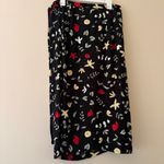 Vintage Ship ’n Shore Petite Floral Midi Skirt Cottagecore Dark Academia 16P Black Size 16 Photo 1