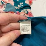 Ny Collection Teal Pink Floral V Neck Dress Photo 8