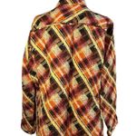 Reversible Autumn Fall Foliage Colors Button Front Quilted Jacket Size XL Brown Photo 10