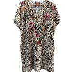 Johnny Was  Maisie Easy Button Linen Embroidered Tunic Dress Multicolor Size XL Photo 4