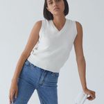 Brandy Melville John Galt White Mia Sweater Vest Photo 0