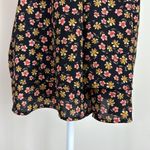 Pleione Anthropologie Double Layer Chiffon Floral Blouse Black Size Small Photo 1