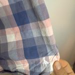 Jack Wills Blue Plaid Short Sleeve Boxy Button Down Cotton Top Photo 4