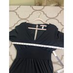 Hutch Anthropologie  black jersey knit wide-leg V-neck smocked jumpsuit, size M Photo 10