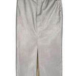 WAYF Metallic Leather Faux Leather Midi Skirt size Small High Waisted 5 Pocket Photo 1