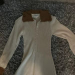 Vtg 70s Wenjilli earthy Knit crochet Maxi Dress 11/12 Tan Size undefined Photo 7