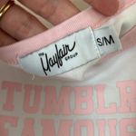 The Mayfair Group 💗 Tumblr famous White and Pink Fitted Crop Tank Top Photo 5