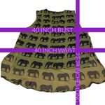 Forever 21 OLIVE GREEN & BLACK ELEPHANT PRINT HIGH LOW SHEER TUNIC (S) Photo 9