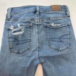 American Eagle  Jeans Womens 00 Regular Blue High Rise Light Wash Jegging Raw Hem Photo 2