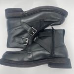 Free People Isla Boots Size 9 Moto Black Leather Buckles Zipper Edgy Boho Ankle Photo 8