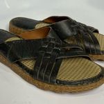Born black leather slip on sandals slides size 10 Photo 2