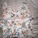 Cost Plus World Market Orange and White Floral Romper Size undefined Photo 7