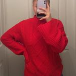 Alison Andrews Long Sleeve Red Sweater Photo 0