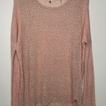 Rebecca Taylor Pink Leopard Linen Blend Sweater Size Large Photo 1