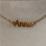 Marina De Buchi ANNA Necklace Personalized Lumiela Name Necklace Gold Tone 15” - 20” Photo 2
