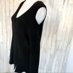 Lysse  Womens Riley Black Ribbed Knit Cold Shoulder V-Neck Sweater Top SZ M Photo 4