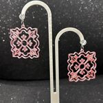 Handmade Pink and BlueColor‎ Shift, Floral Earrings Photo 2