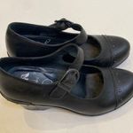 Dansko Black Mary Jane Wedge Heels EUC Sz EU 36 US 6 Strap Buckle Studs Leather Photo 0