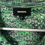 Monrow Space dye crochet green multicolor cardigan size small Size M Photo 4