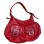 Cole Haan Red Leather Boho Shoulder Bag Photo 0