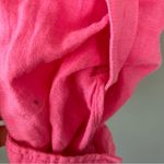 ZARA Hot Pink Half Button Up beach coverup Size large Photo 6