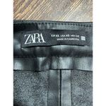 ZARA  Womens Black Side Zip Faux Leather Pants Ankle Zipper Size XS Photo 1