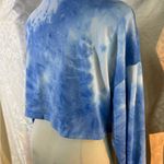 SheIn  Blue Tie-Dye Long Sleeve with Yellow Smile Graphic Photo 8