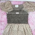 Bohme Boheme Smocked Tiered Maxi Dress Square Neck Polka Dot Print Casual Sundress Photo 2