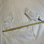 Kensie Embroidered Eyelet Flutter Sleeve Fit & Flare Midi Dress White NWT Photo 9