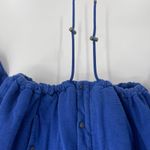 Alexander Wang T By  Blue Boho Zip Up Bomber Jacket Size Small Photo 5