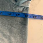 Madewell Light Teal Velvet Mockneck Elegant Chic Shirt Top size XS EUC Photo 4