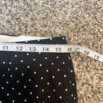 Lands' End Womens Size 12 Mid Rise Slim Leg Polka Dot Pants Black White Photo 3