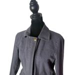 Loft ‎ Utility Jacket Womens Size M P Gray Distressed Grunge Cargo Commuter Photo 6