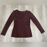 Carol Rose Brown Crinkle Long Sleeve Top Photo 6