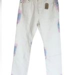 Levi's  501 White Pink Blue Tie-Dye Jeans Photo 0