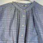 Uniqlo  Blue White Boxy Oversize Casual Short Sleeve Shirt Size XL EUC #5692 Photo 2