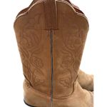 Roadwolf Sz 7M Tan Western Roper Cowboy Boots Leather Western Embroidered Photo 2