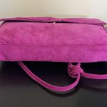 Genuine Suede Leather Fuchsia Crossbody Pink Photo 6