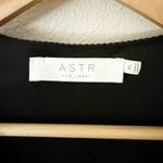 ASTR THE LABEL | Plisse Surplice Faux Wrap Top Textured Black Blouse | Size XL Photo 4