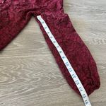 Yumi Kim  Caitlyn Shirt Womens Small Button Up Lace Top Burgundy Wine Red Photo 10