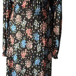 Eriks Fabriker Floral Print Midi Dress Sandra Smock Dress Long Sleeve M Feminine Black Size M Photo 0