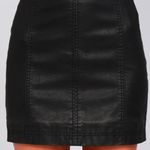 Free People Modern Femme Black Vegan Leather Mini Skirt Photo 3