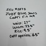 Judy Blue NWT Judy Blue Skinny Fit Capri Jeans Mid-Rise Stretch Women's Size 5/27 Photo 13