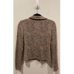 ZARA Jacquard Brown Black Button Down Shirt Wide Pants Photo 3