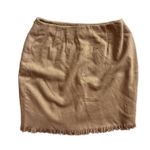 Vintage KGR Wool Blend Wrap Mini Skirt Tan Size 14 Photo 2